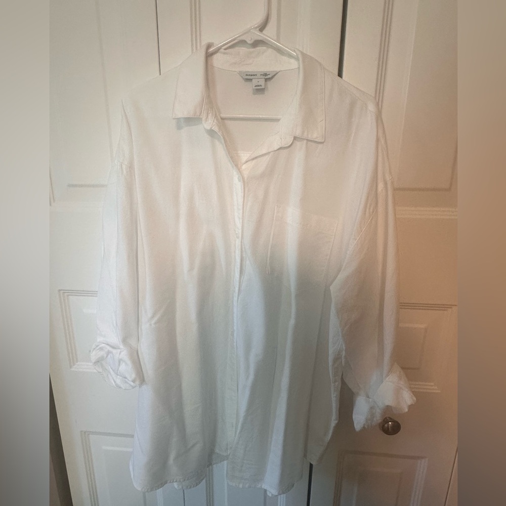Old Navy White Boyfriend Shirt